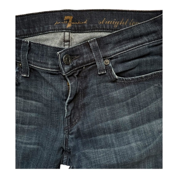 7 For All Mankind Straight Leg Denim Jean Size 26 - Picture 6 of 8